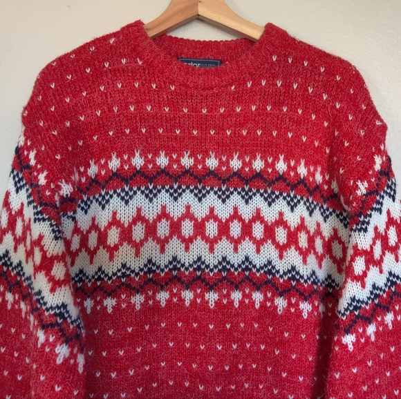 Vintage AstorOne Christmas Holiday Ski Sweater Large - Picture 3 of 6